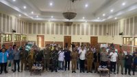 RAKOR : KPU Kabupaten Sukabumi bersama Bawaslu saat menyelenggarakan rapat koordinasi menjelang masa tenang.