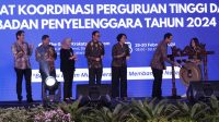 Universitas Nusa Putra meraih penghargaan dari Kementrian Pendidikan dan Kebudayaan, Riset dan Teknologi (Kemendikbud Ristek) LLDIKTI Wilayah IV Tahun 2024 di Grand Krakatau Ballroom, Oakwood Hotel, Jakarta Timur, Senin (19/2/2024).