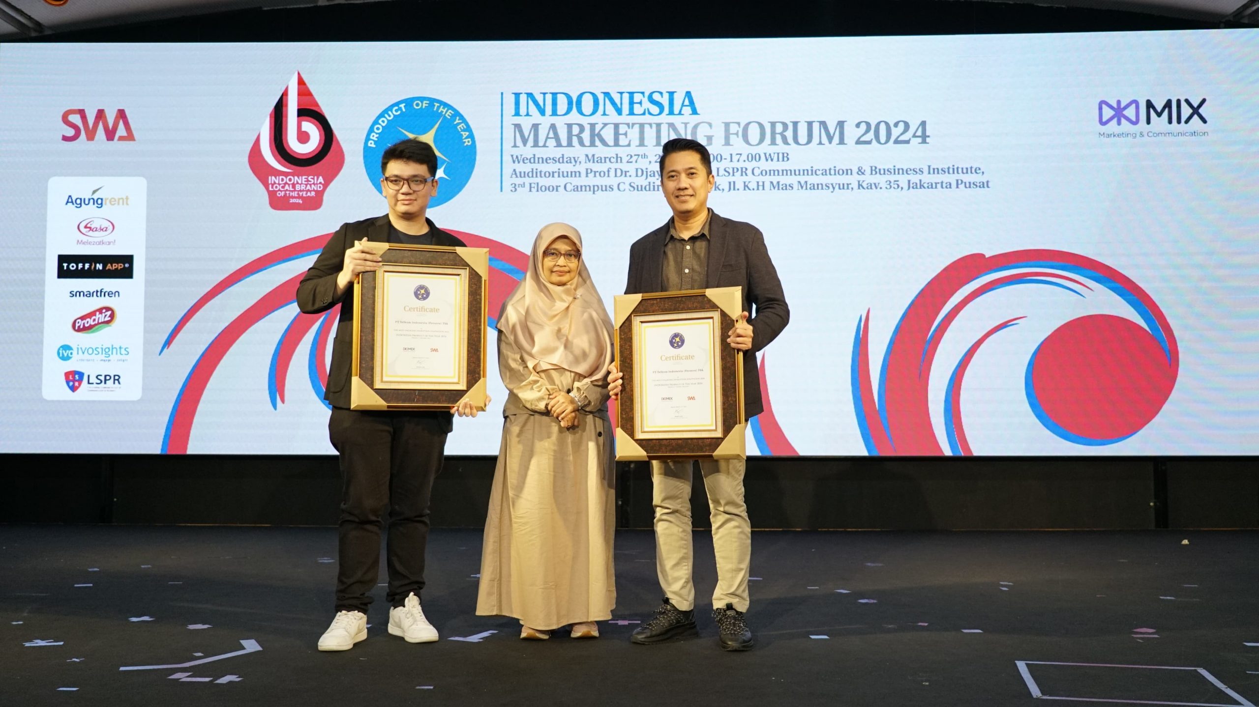 Indibiz, ekosistem solusi digital dunia usaha milik Telkom Indonesia dinobatkan sebagai Product of The Year 2024, untuk kategori Most Engaging Product in Disruptive Innovation.