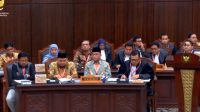 Jajaran Komisioner KPU RI saat menghadiri sidang sengketa Pilpres 2024 di Mahkamah Konstitusi, Kamis (28/3)/Repro