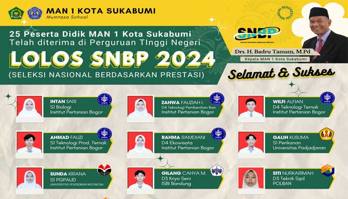 MAN 1 Kota Sukabumi SNBP 2024