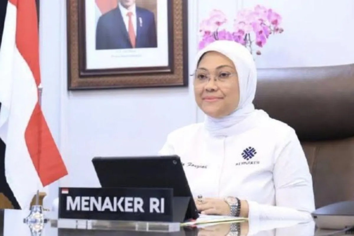 Menteri Ketenagakerjaan Ida Fauziyah di Jakarta, Senin (18/3/2024). (HO-Kemnaker)
