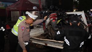 19 Motor di Kota Sukabumi Diangkut, Polisi : Ngeyel Gunakan Knalpot Brong