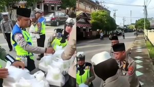 Momen Polisi Niat Baik Ingin Bagi-bagi Takjil, Dikira Razia Kendaraan