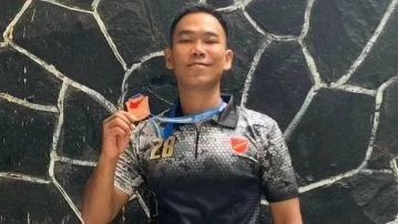 Prada Luthy Ilham Julian ukir prestasi dalam Tournament Piala Internasional Piala Kasal Cup III 2024 di Gelanggang Olahraga Remaja (GOR), Jakarta Utara, Jumat (01/03/2024)