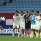 Para pemain Irak merayakan kemenangan mereka pada perempat final Piala Asia U-23 melawan Vietnam di Stadion Al-Janoub Doha 26 April 26, 2024. (AFP/KARIM JAAFAR)
