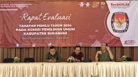 Komisi Pemilihan Umum (KPU) Kabupaten Sukabumi menggelar Rapat Evaluasi Tahapan Pemilu Tahun 2024 bersama PPK dan PPS Se-Kabupaten Sukabumi di Resort Pangrango Sukabumi