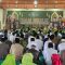 Ketua Tanfidziyah Pengurus Cabang Nahdlatul Ulama (PCNU) Kabupaten Sukabumi, KH E Supriatna Mubarok saat memberikan sambutan di kegiatan halal bihalal dan silaturahim dengan segenap pengurus majelis wakil cabang dan ranting, Sabtu (20/4/2024).