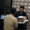 Tersangka H (43) yang merupakan seorang wartawan di Sukabumi, Jabar saat diperiksa penyidik Satreskrim Polres Sukabumi Kota karena diduga menjadi otak kasus investasi bodong.