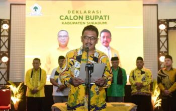 Koalisi tanpa nama antara Partai Golkar, Gerindra dan PPP menjagokan Asep Japar (Asjap) menjadi Bakal Calon (Balon) Bupati Sukabumi, Jumat (26/04/2024).