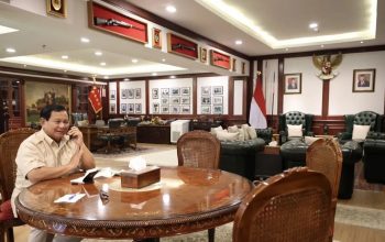 Menteri Pertahanan RI Prabowo Subianto di kantor Menteri Pertahanan RI, Jakarta Pusat, (22/3/2024) ANTARA/HO-Humas Menhan