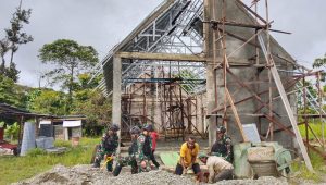 Satgas Yonif 310 Sukabumi Bantu Percepatan Pembangunan Gereja, Perkuat Toleransi Beragama