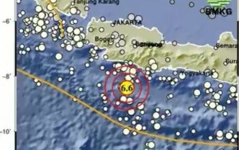 Gempa bumi dilaporkan mengguncang wilayah Sukabumi, Sabtu Malam (27/04/2024)
