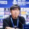 Pelatih timnas Indonesia U-23 Shin Tae-yonhlg menghadiri konferensi pers sebelum pertandingan perdana Piala Asia U-23 di Qatar, Minggu (14/4/2024). 