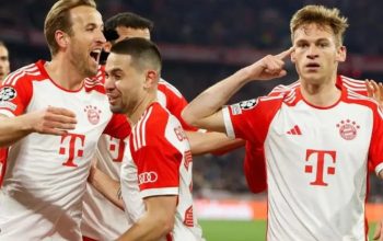 Bayern Muenchen lolos ke semifinal Liga Champions 2023/24 usai menyingkirkan Arsenal dengan agregat 3-2 pada Kamis (18/4/2024). ANTARA/AFP