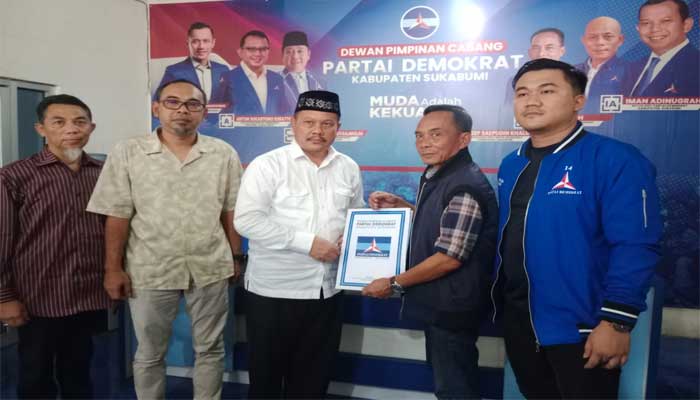 calon Bupati dan Wakil Bupati Sukabumi di DPC Partai Demokrat