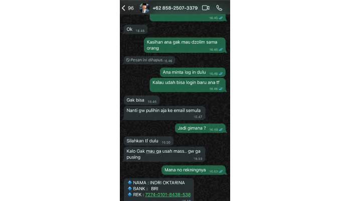 Akun Medsos di hack