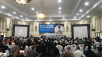 DEKLARASI :Deklarasi 80 relawan Iyos Somantri di Hotel Augusta Jalan Raya Cikukuku, Desa Cisande, Kecamatan Cicantayan, Sabtu (18/05).