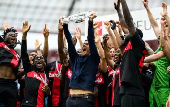Bayer Leverkusen juara Bundesliga 2023/24 tanpa kekalahan. (X @bayer04_en)
