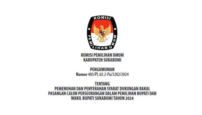 Pengumuman KPU Kabupaten Sukabumi