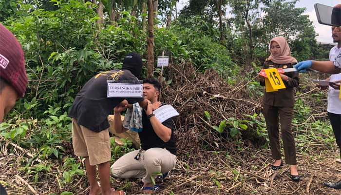 Rekontruksi pembunuhan bocah sukabumi