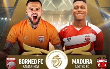 Semifinal Championship Series Liga 1 pada leg 2 mempertemukan Borneo FC vs Madura United, Minggu, 19 Mei 2024. (Foto: Instagram @vidiodotcom)