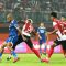 Penyerang Persib Bandung David da Silva beraksi dalam laga lanjutan Liga 1 2022-2023 kontra Madura United. Laga Madura United vs Persib Bandung berlangsung di Stadion Gelora Madura Ratu Pamelingan, Pamekasan, Jawa Timur, pada Jumat (20/1/2023)