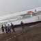 TERDAMPAR : Kapal perahu yang digunakan puluhan warga asing terdampar di Pantai Keusik Urug, Desa Buniasih, Kecamatan Tegalbuleud.
