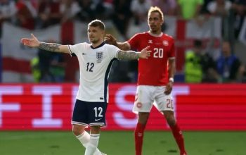 Laga Inggris vs Denmark berakhir dengan skor imbang 2-2 dalam lanjutan matchday ke-2 Grup C Piala Eropa 2024 di Deutsche Bank Park, Frankfurt, Jumat (21/6/2024). (UEFA)