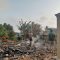 KEBAKARAN : Rumah warga di desa Cihaur, Kecamatan Simpenan Kabupaten Sukabumi hangus terbakar.