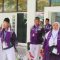 Jamaah calon haji berangkat dari Lapangan Tegar Beriman, Cibinong, Kabupaten Bogor, Jawa Barat. (M Fikri Setiawan)