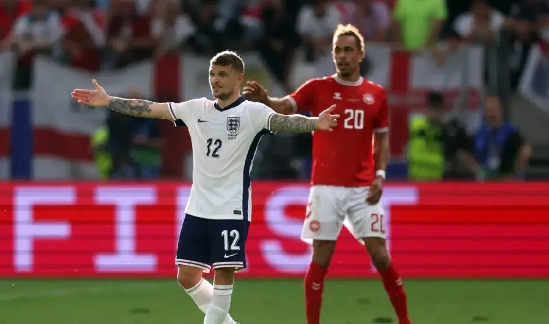 Laga Inggris vs Denmark berakhir dengan skor imbang 2-2 dalam lanjutan matchday ke-2 Grup C Piala Eropa 2024 di Deutsche Bank Park, Frankfurt, Jumat (21/6/2024). (UEFA)
