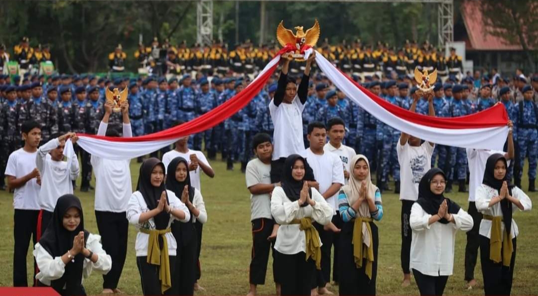 Gladi bersih akhir Upacara Hari Lahir Pancasila di Lapangan Garuda Pertamina Hulu Rokan, Dumai, Riau, Jumat 31 Mei 2024-Dok. BPIP-