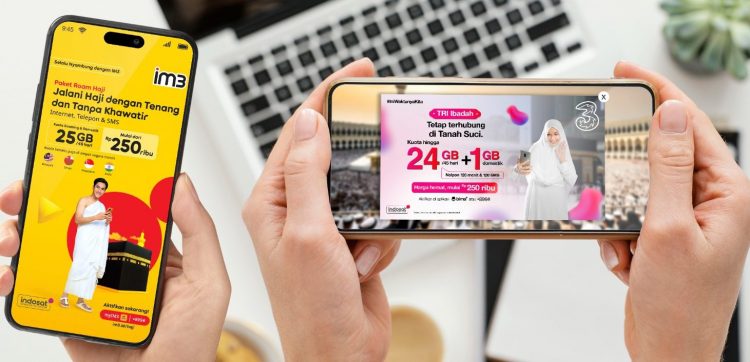 PAKET HAJI INDOSAT: IOH menghadirkan paket telekomunikasi khusus ibadah haji dan umrah, melalui brand IM3 dan Tri. (ist)