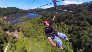 Flying Fox Situ Gunung Sukabumi Tempat Uji Adrenalin, Terpanjang se Asia
