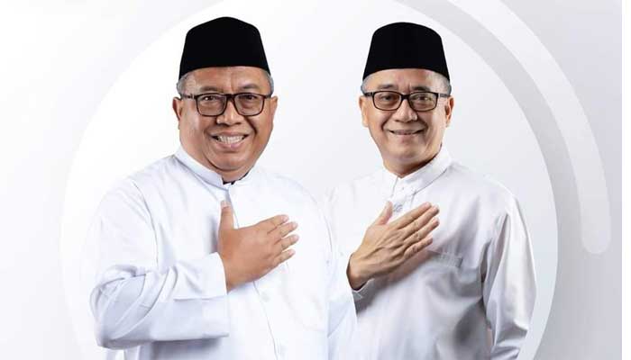 Bupati Sukabumi Marwan Hamami dan Wakil Bupati Sukabumi Iyos Somantri.