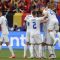 Selebrasi para pemain Slovakia (c) AP Photo/Darko Vojinovic