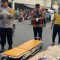 OLAH TKP : Petugas kepolisian saat olah TKP laka lantas di Jalan Raya Siliwangi, Sukabumi - Bogor, tepatnya di Kampung Lebak Jaya, RT 03/RW 07, Kelurahan Cicurug, Kecamatan Cicurug, Kabupaten Sukabumi pada Jumat (14/06) pagi.(FOTO : UNTUK RADAR SUKABUMI)