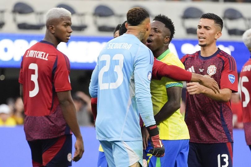 Duel antara Brasil vs Kosta Rika di Copa America 2024 (c) AP Photo/Mark J. Terrill