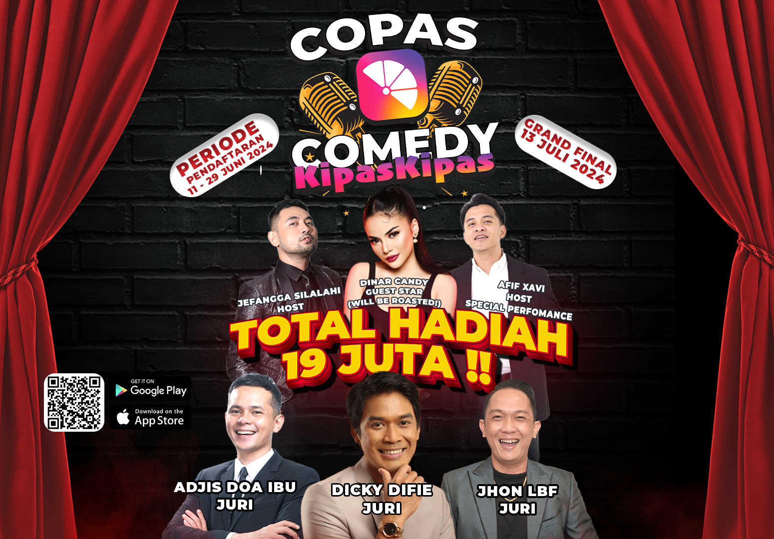 Aplikasi Kipas Kipas berdiri pada 23 Juni 2020 di bawah naungan PT. Koanba menghadirkan lomba StandUp Comedy “COPAS (Comedy KipasKipas)”