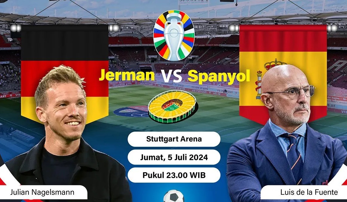 Babak perempat final Piala Eropa 2024 Jerman vs Spanyol. (Dasri/Nurul)