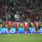 Selebrasi para pemain Portugal usai menang adu penalti melawan Slovenia di babak 16 besar (c) AP Photo/Ebrahim Noroozi