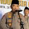 Kapolri Jenderal Pol. Listyo Sigit Prabowo saat memberikan keterangan pers usai menghadiri acara Doa Bersama Lintas Agama dalam rangka Peringatan Hari Bhayangkara Ke-78 di Lapangan Bhayangkara Mabes Polri, Jakarta, Jumat (28/6/2024). 
