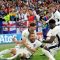 Selebrasi Harry Kane (tengah) setelah mencetak gol kemenangan untuk Timnas Inggris atas Slowakia dalam pertandingan babak 16 besar Piala Eropa 2024 di Veltins Arena, Gelsenkirchen, Senin (1/7/2024). (UEFA)