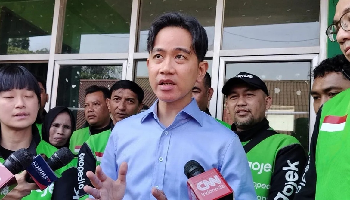 Wakil Presiden terpilih Gibran Rakabuming Raka di SDN Sentul 03, Kabupaten Bogor, Jawa Barat, Selasa (23/7/2024). (M Fikri Setiawan)