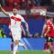 Bek Turki Merih Demiral merayakan gol yang dicetaknya ke gawang Austria pada pertandingan 16 besar Piala Eropa 2024 di Stadion RB Leipzig, Selasa (2/7/2024). (AFP/Ronny Hartmann)