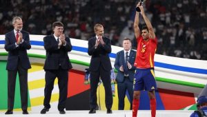 Gelandang Spanyol Rodri Jadi Pemain Terbaik Euro 2024