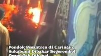 TANGKAPAN LAYAR : Video yang menarasikan mendadak viral dengan sebuah video yang menyebutkan kebakaran di Pondok Pesantren Nurul Fazri di Caringin Kabupaten Sukabumi Jawa Barat pimpinan Habib Abdurahman Bin Ahmad Assegaf.