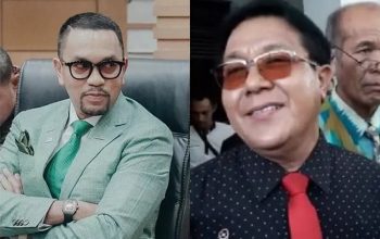 Ahmad Sahroni Minta Mahkamah Agung Hukum Majelis Hakim Kasus Ronald Tannur. (Kolase Instagram @ahmadsahroni88, Tangkap layar Youtube ELIN NEWS TV.)