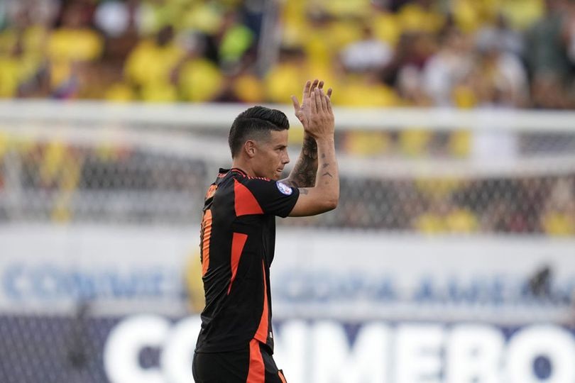 Pemain Kolombia, James Rodriguez (c) AP Photo/Godofredo A. Vasquez